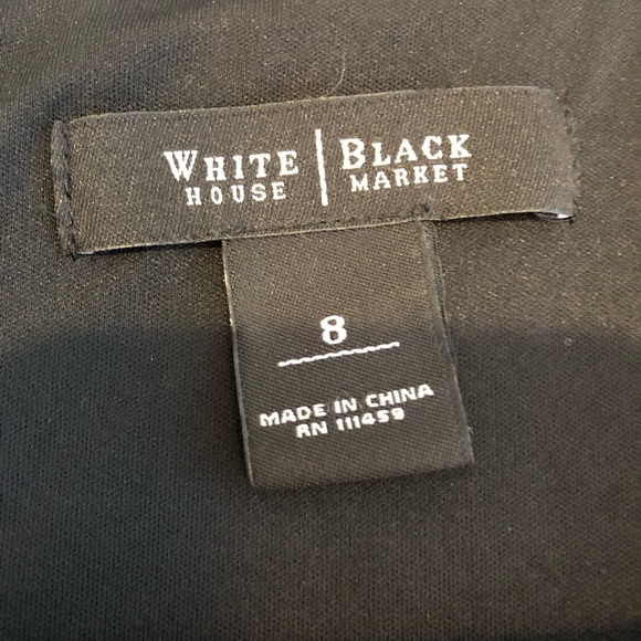 WHBM black white drop waist houndstooth skirt dress size 8 - Picture 10 of 16